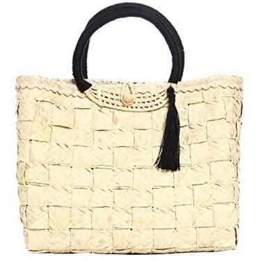 Imagem de Bolsa biro 2422 palha qd. det alça encapada botão ping. 1078999