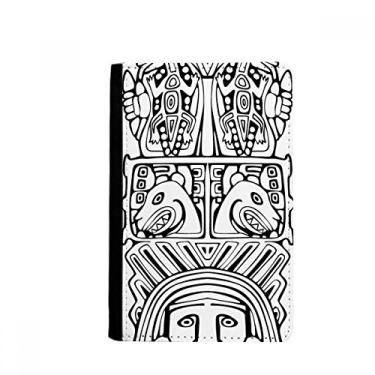 Imagem de Carteira indiana abstrata para desenho de totem mastro rosto porta-passaporte Notecase Burse carteira porta-cartões