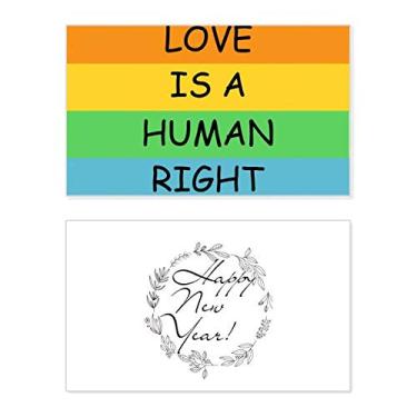 Imagem de Bandeira de arco-íris lésbica gay LGBT Ano Novo festival de felicitações cartão Bless mensagem presente