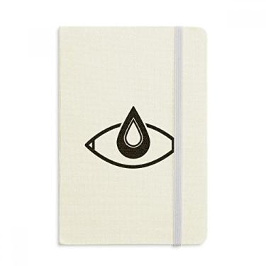 Imagem de Caderno de decoração de olhos com estampa de vetor preto, capa dura de tecido, diário clássico