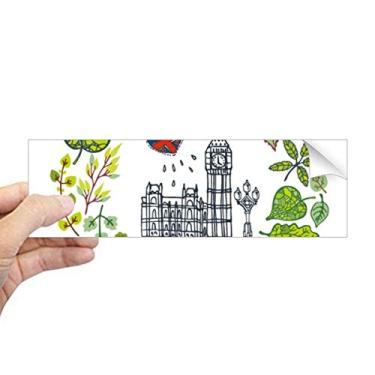 Imagem de DIYthinker Adesivo retangular de para-choque Big Ben Londres Inglaterra Ilustração para notebook Janela Decalque