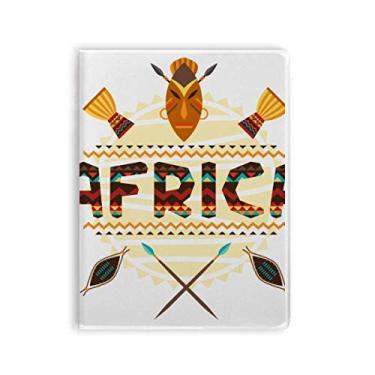 Imagem de Caderno de placas de totem Africa com texto extravagante, capa de goma