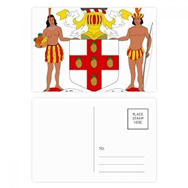 Imagem de Cartão postal Jamaica North America National Emblem Cartão de felicitações de aniversário