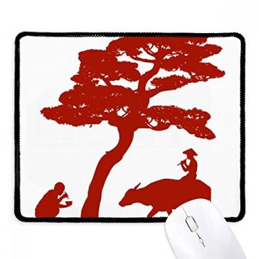 Imagem de Mousepad com contorno da cultura de árvore de vaca da China Tapete de borracha para jogos