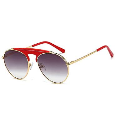 Imagem de Óculos de Sol Estilo Piloto Aviador Grande Moda Fashion FENCHI com Proteção Uv400 (C2)