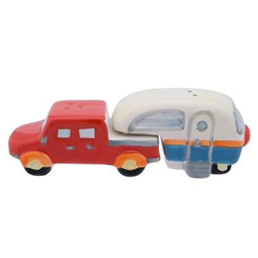 Imagem de Beachcombers Caminhão/Camper Sal e Pimenta Novidade Exclusiva Novidade Shakers Decoração Vermelho e Branco Caminhão/Campista