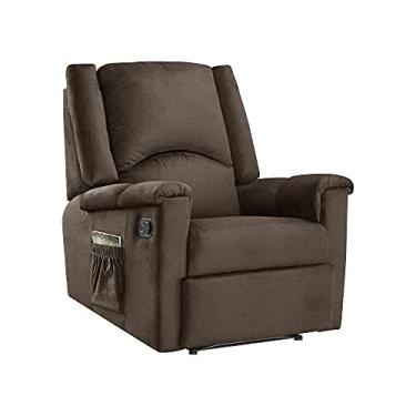 Imagem de Poltrona do Papai Decorativa Trigon Veludo Marrom - Gran Belo