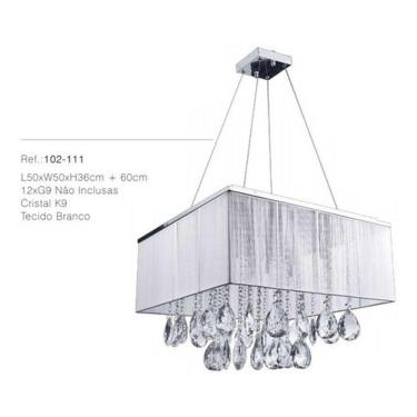 Imagem de Lustre Pendente D50x50x36cm 12xg9 Cristal K9