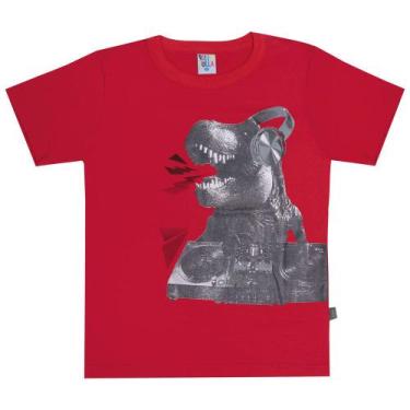 Imagem de Camiseta Vermelho - Infantil - Menino - Meia Malha 46355-65 - Pulla Bu