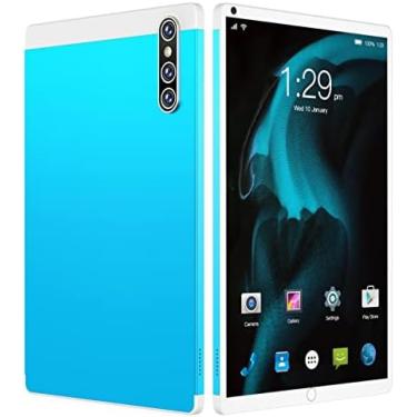 Imagem de Tablet Android 10.0 De 8 Polegadas, 12 GB De RAM + 512 GB De Armazenamento, Laptop De Quatro Núcleos Com Câmera Dupla, Tela HD De 1280 X 200, Wi-Fi Bluetooth, Bateria Grande De 4000 MAh,Azul,Hilar