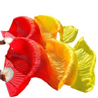 Imagem de SALFEE 1 par de véus de seda para dança do ventre de qualidade 180 x 90 cm feminino