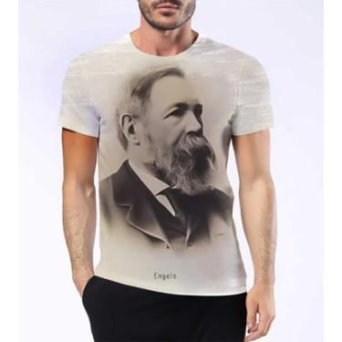 Imagem de Camisa Camiseta Friedrich Engels Revolução Socialismo Hd 7 - Estilo Kr