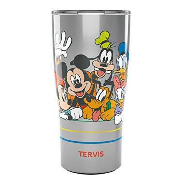 Imagem de Tervis Copo térmico Traveler Disney Mickey Group de parede tripla mantém as bebidas frias e quentes, 590 ml, aço inoxidável