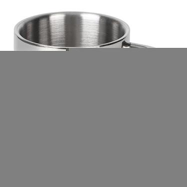 Imagem de Copo de parede dupla 300ml, copo de aço inoxidável para beber com alça caneca de café para viagem chá copo de leite para acampamento em casa presente ao ar livre