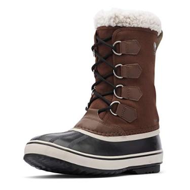 Imagem de SOREL - Bota de neve masculina 1964 Pac Nylon para inverno, Coleção Tobacco Black 2023 2024, 38