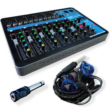Imagem de Console Mesa De Som Mixer 7 Canais Fone Retorno Profissional