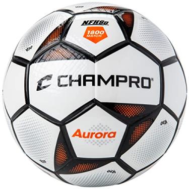 Imagem de CHAMPRO Bola de futebol 1800 Aurora com ligação térmica, preta, laranja ótica, 4, SB1804