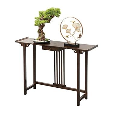 Imagem de Altar Budista Chinês Novo Estilo Chinês Mesa Oferecedora, Madeira Maciça Moderna e Simples Com Cabeça Elevada, Mesa de Alpendre, Nicho Budista, Mesa de Incenso, Armário Doméstico, Mesa de Deus da Riqueza, Mesa Buda