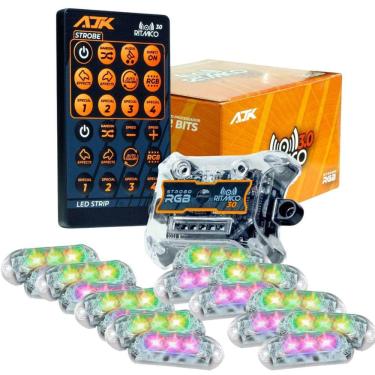 Imagem de Kit Strobo AJK RGB Rítmico 3.0 + 28 Faróis 6W