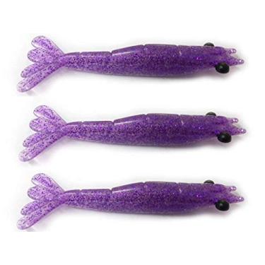 Imagem de Isca Camarão Artificial Monster3x Ultrasoft 9cm 3 Unidades (Purple)