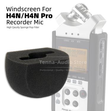 Imagem de Gravador de pára-brisa microfone espuma esponja capa para zoom h4n h 4 h4 n 4n pro caneta gravação