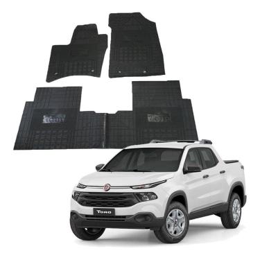 Imagem de Jogo Tapete Interno Reforçado Fiat Toro 2016 Em Diante Preto