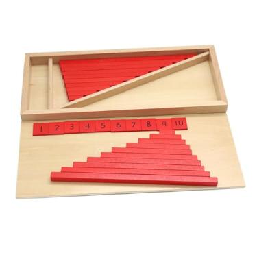 Imagem de Generic Varas numéricas montessori, bastões de contagem, atividades portáteis, brinquedo educacional, jogo de tabuleiro para festa, jardim de infância,