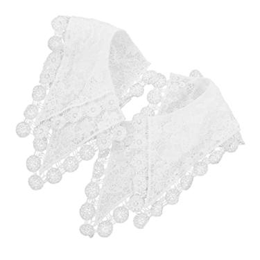 Imagem de TENDYCOCO 1 peça de colar falso xale de renda diy acessórios de colarinho falso gargantilhas para mulheres camisas femininas gola falsa floral renda blusas femininas leite seda camisa colarinho branco