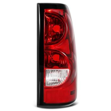 Imagem de Daume Luzes traseiras direita lâmpada traseira compatível com 2003 2004 2005 2006 Chevy Silverado 03 Silverado 04 Silverado 05 Silverado 06 Silverado lâmpada de freio lado do passageiro (acabamento preto - R)