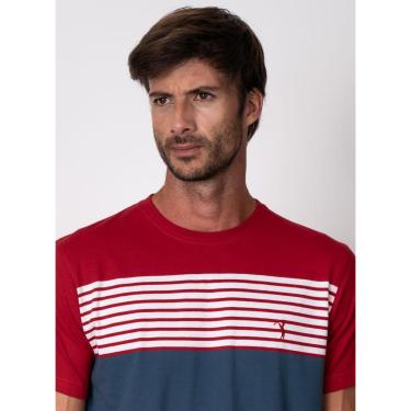 Imagem de Camiseta Aleatory Listrada Prestige Vermelha-Masculino