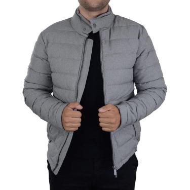 Imagem de Jaqueta Masculina Dudalina Bomber Puffer Cinza Claro - 66010-Masculino