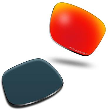 Imagem de SOLODAD Lentes de reposição para óculos de sol Oakley Holbrook XL OO9417 Polarizadas Plus-Lava Red, Vermelho vulcânico - Polarizado+, One Size