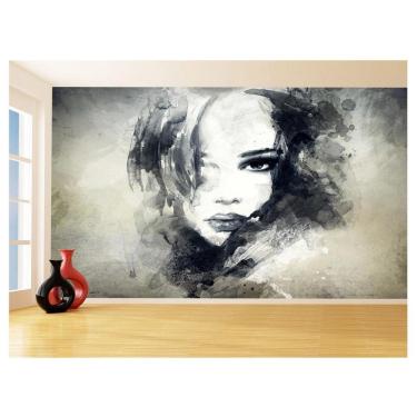 Imagem de Papel De Parede 3D Salão De Beleza Arte Mulher 3,5M Slb96