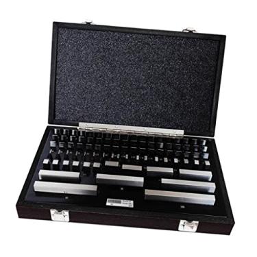 Imagem de Conjunto de blocos de calibre métrico de precisão de grau 2 com caixa de madeira | Blocos de calibração de medição de alta precisão para inspeção CNC de micrômetro de calibração | Material de aço