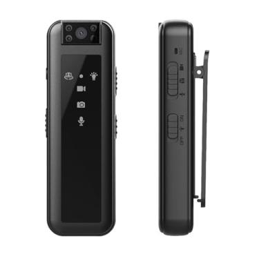 Imagem de Câmera Corporal Portátil de Alta Definição 1080p - Dispositivo de Gravação Vestível para Esportes e Aplicação da Lei Em Campo Com Clipe Traseiro