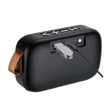 Imagem de Alto-falante BT Pequeno, Subwoofer BT 4.2, Cartão de Memória, Bateria de 400mAh, Alto-falante Portátil Com Suporte para Disco U para Eventos Ao Ar Livre, Viagens (BLACK)