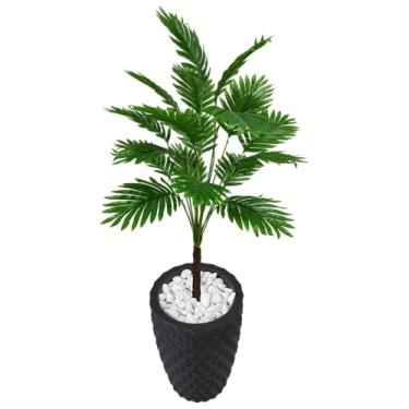 Imagem de Planta Artificial Coqueiro Vaso 3D Polietileno Decoração (3D Preto)