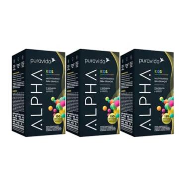 Imagem de 3x Alpha Kids Multivitamínico 150 Mini Cápsulas Pura Vida