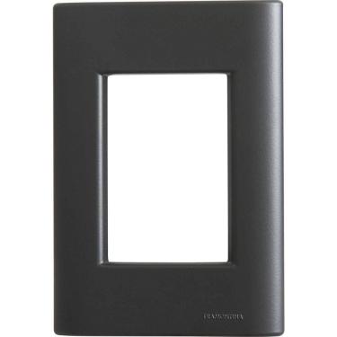 Imagem de Placa 3 Postos 4x2 Tramontina Giz Preta Soft Touch Sem Suporte