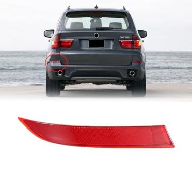 Imagem de BINB ROAD 63147240997 Luz refletora de para-choque traseiro esquerdo LED lado do motorista guarnição vermelha 63217158949 compatível com BMW X5 E70 2009-2013