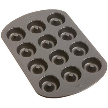 Imagem de Wilton Forma pequena para donuts, 12 cavidades, pacote com 1, prata