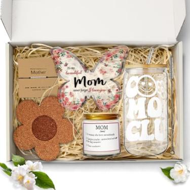 Imagem de Cesta de presente para mãe, presentes de filha ou filho, presentes de melhor mãe de sempre, presentes de dia de aniversário para mãe, presente legal de Natal, Ação de Graças e Dia das Mães