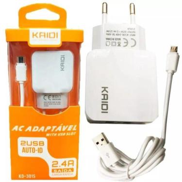 Imagem de Carregador Micro USB (V8) 2.4A Kaidi - KADII