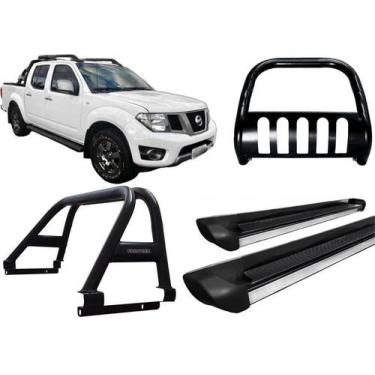 Imagem de Kit Quebra Mato Santo Antônio Estribo Frontier 08/2016 Preto - HOZZ