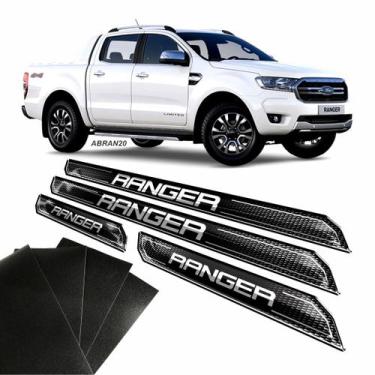 Imagem de Adesivo Soleira Ranger 20/... diamante Cromada com Blackover - Resitan