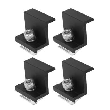 Imagem de Braçadeira de Suporte Z do Painel Solar Fotovoltaico de 12 Unidades, Braçadeira de Extremidade de Montagem Fotovoltaica de Liga de Alumínio para RVs de Instalação Rápida, Casas e