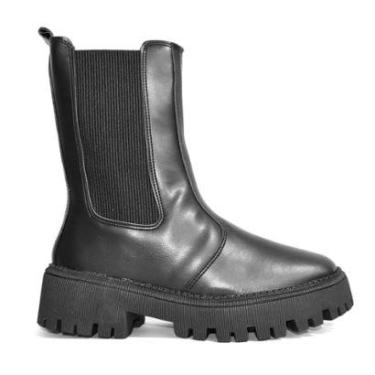 Imagem de Bota Godiva Chelsea Tratorada Feminina Preta-Feminino