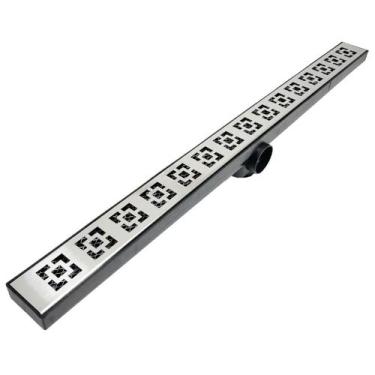 Imagem de Ralo Linear de Banheiro 5cm x 70cm Dubai Col Preto Tela - Ficone & Rei