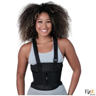 Imagem de Cinta Lombar Exercicios Coluna Postura Proteção Alivia Dor Pega Peso -