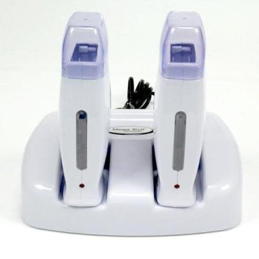 Imagem de Kit Base Dupla Com 2 Aquecedores de cera Roll-on - Branca Com Lilás - 